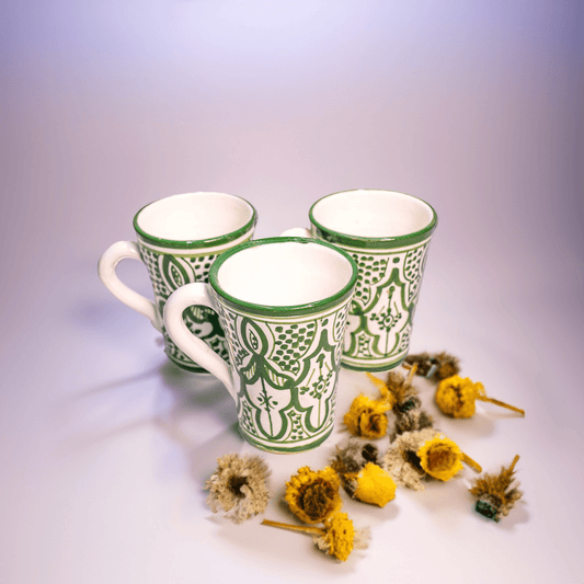 Cup Safi Green with Handle 300ml - safi home design