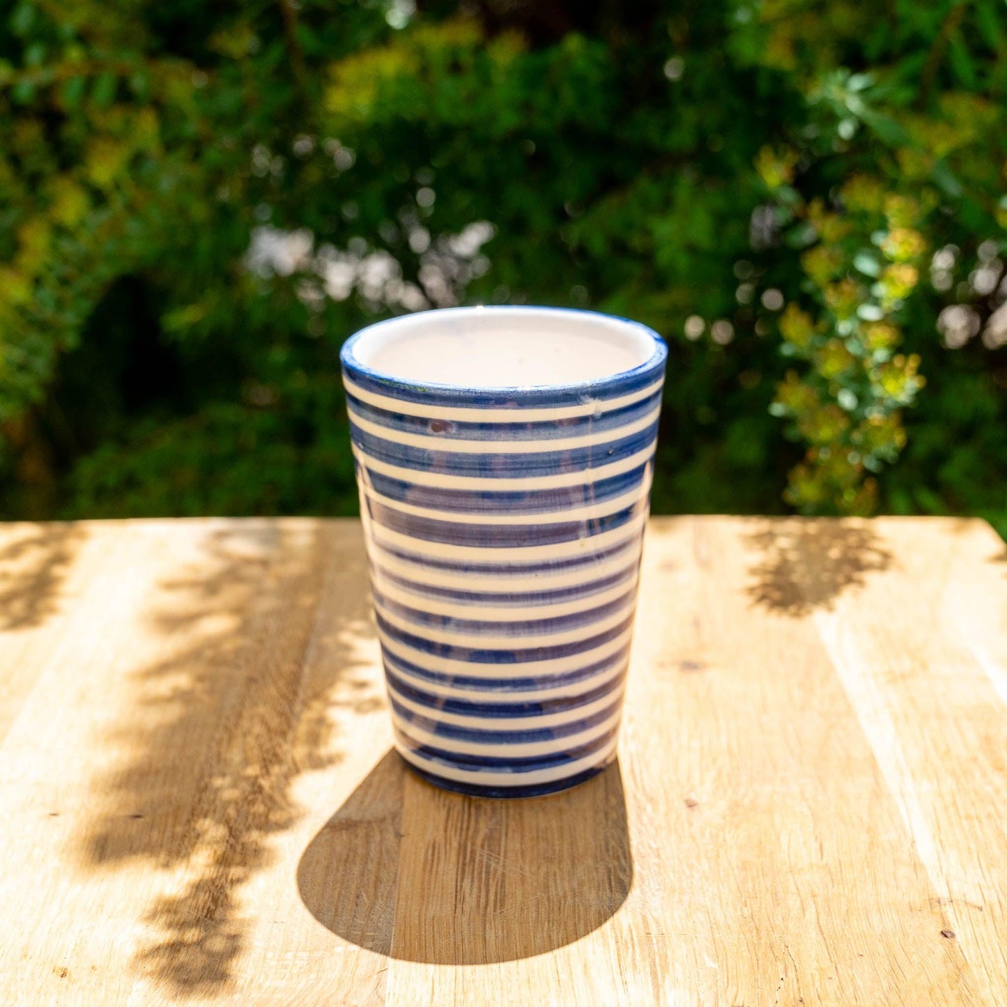 Cup Stripe Blue 450ml - safi home design
