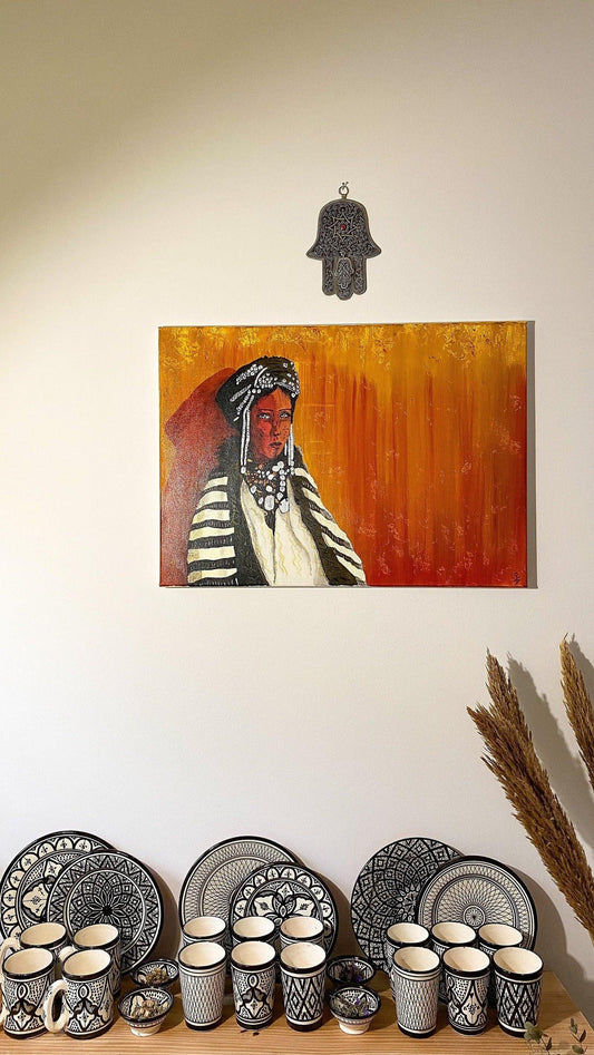 Painting Amazigh Woman 50 x 70 cm - safi home design