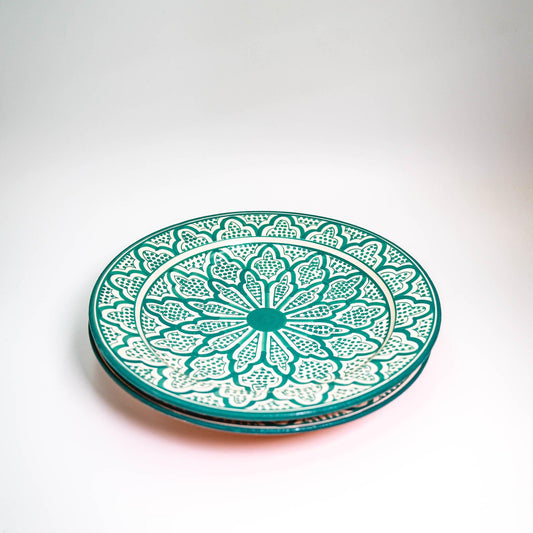 Plate Khmisa Green 25.5cm - safi home design