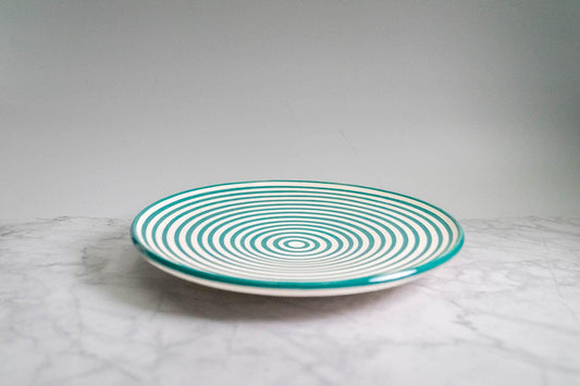Plate Stripes Green 22cm - safi home design