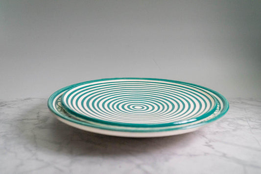 Plate Stripes Green 22cm - safi home design