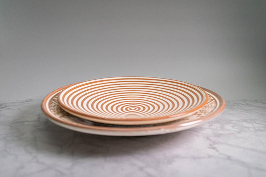 Plate Stripes Terracotta 22cm - safi home design
