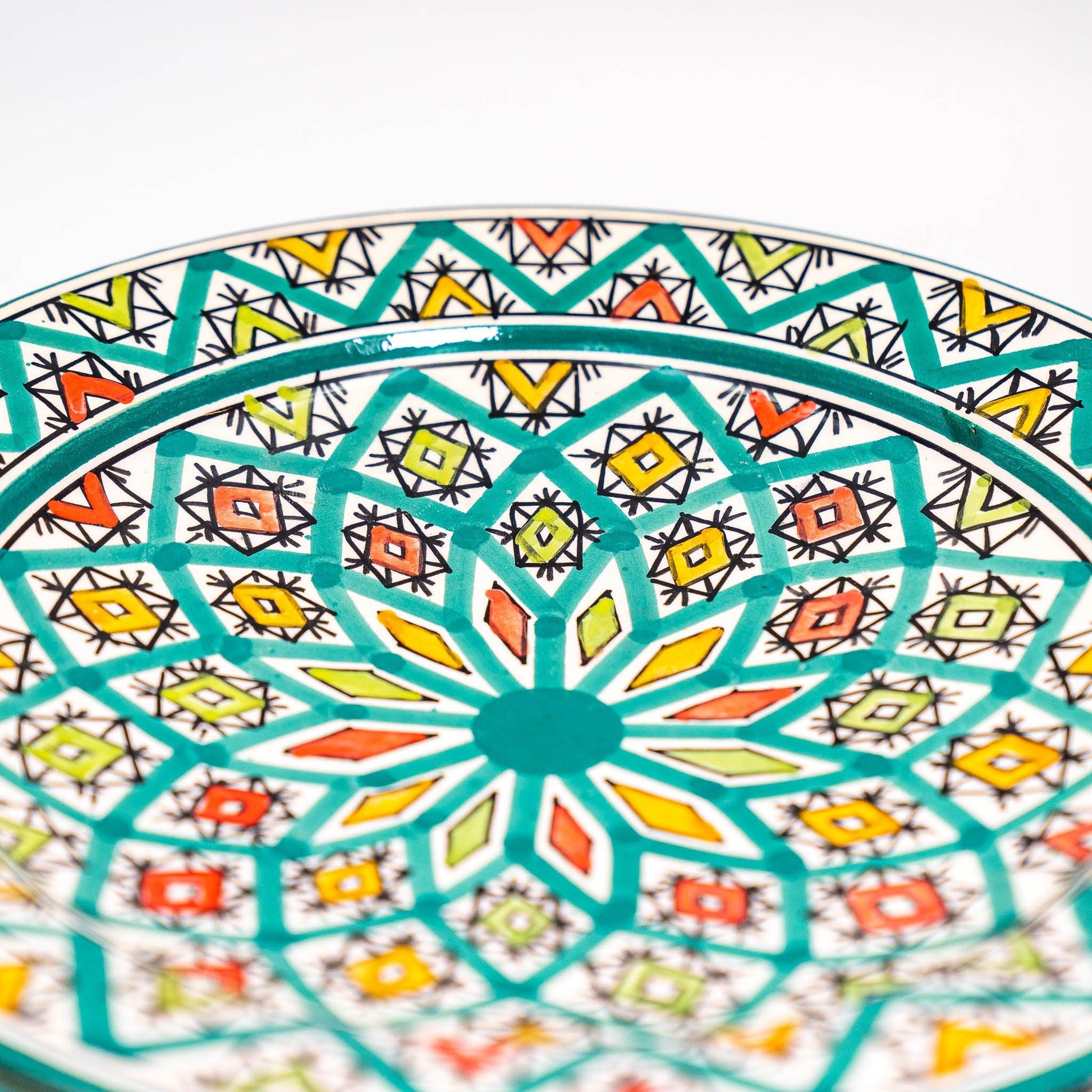 Plate Symmetry Green 25.5cm - safi home design